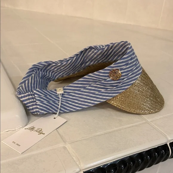 Lilly Pulitzer Gold and Blue Women's Visor - Picture 5 of 9